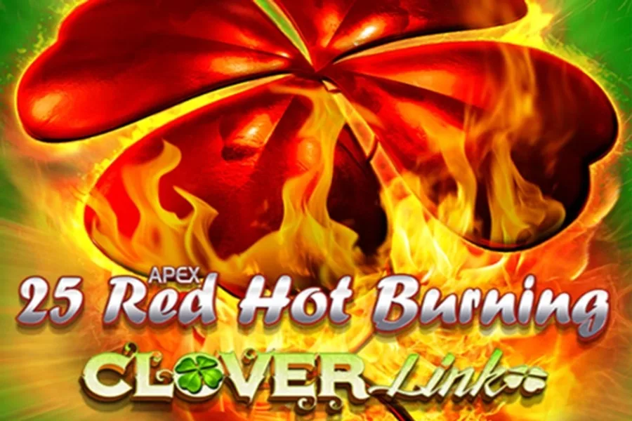 25 Red Hot Burning Clover Link slot artwork by Greentube