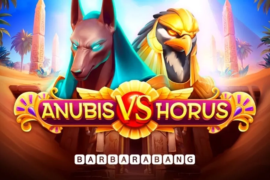 Anubis vs Horus slot artwork by Barbara Bang