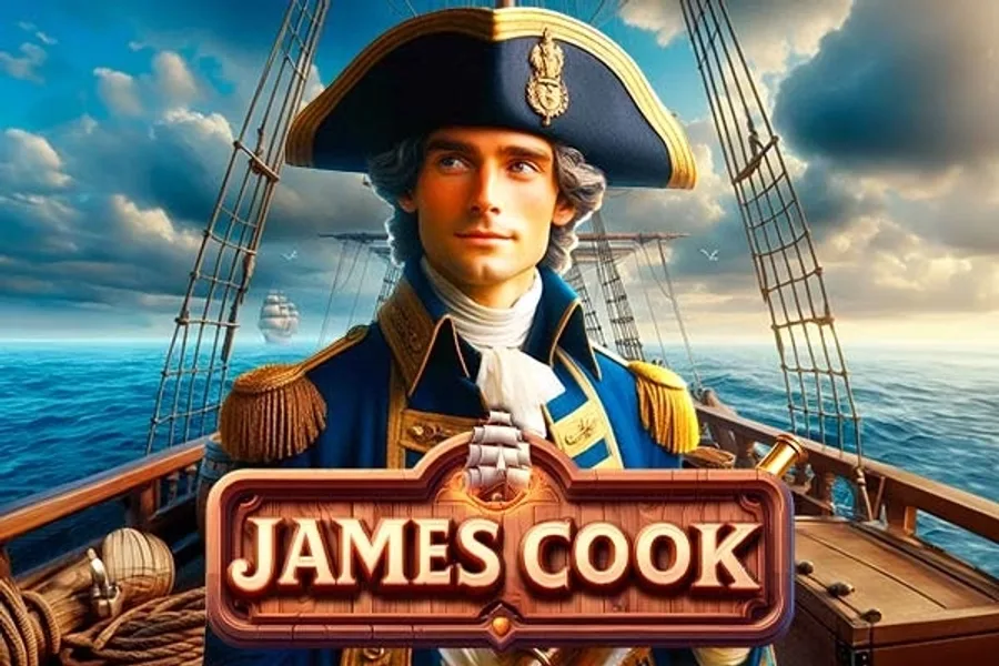 James Cook slot artwork by Five Men Gaming