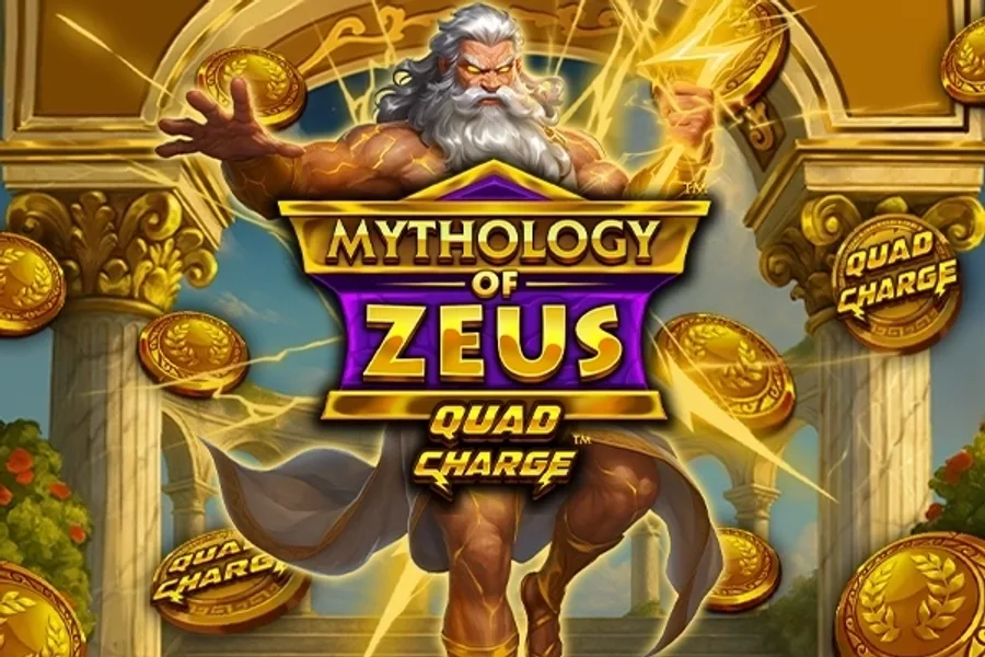 Mythology of Zeus QUADCHARGE slot artwork by Posh Monkey Studios