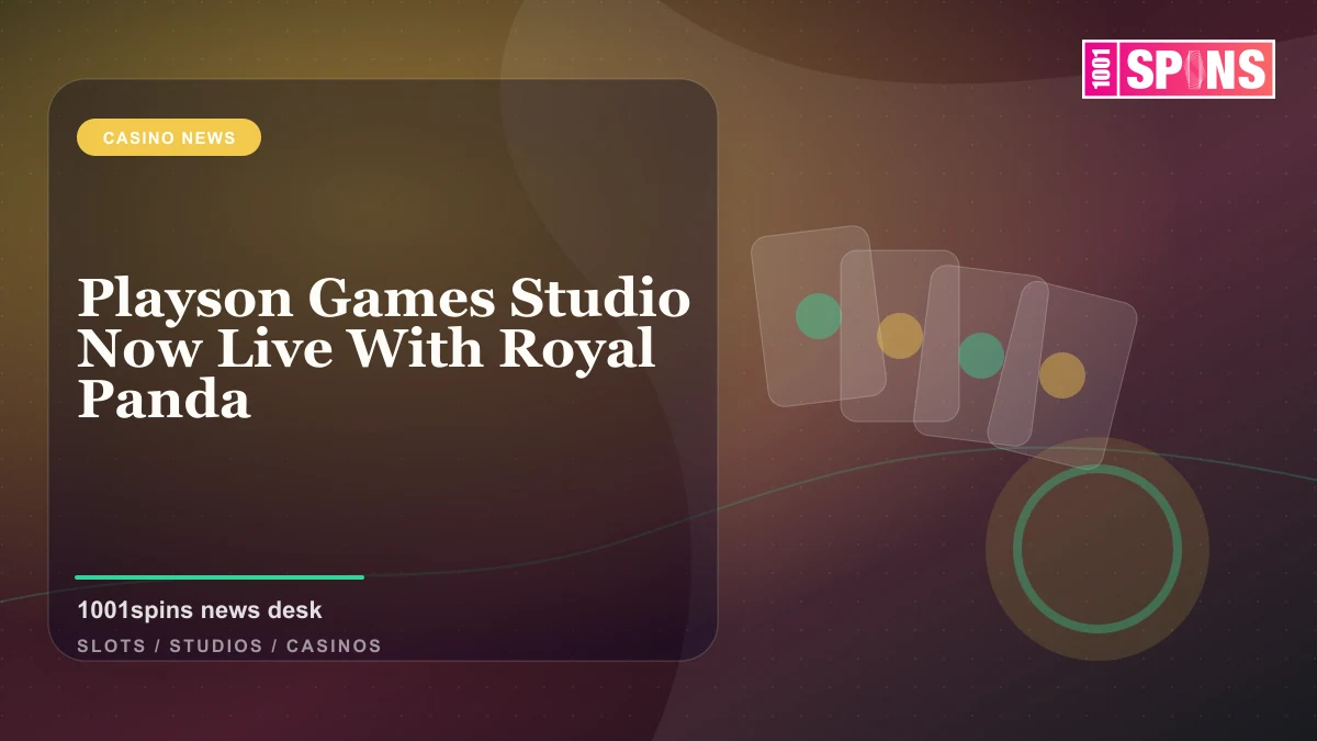 Playson Games Studio Now Live With Royal Panda news cover