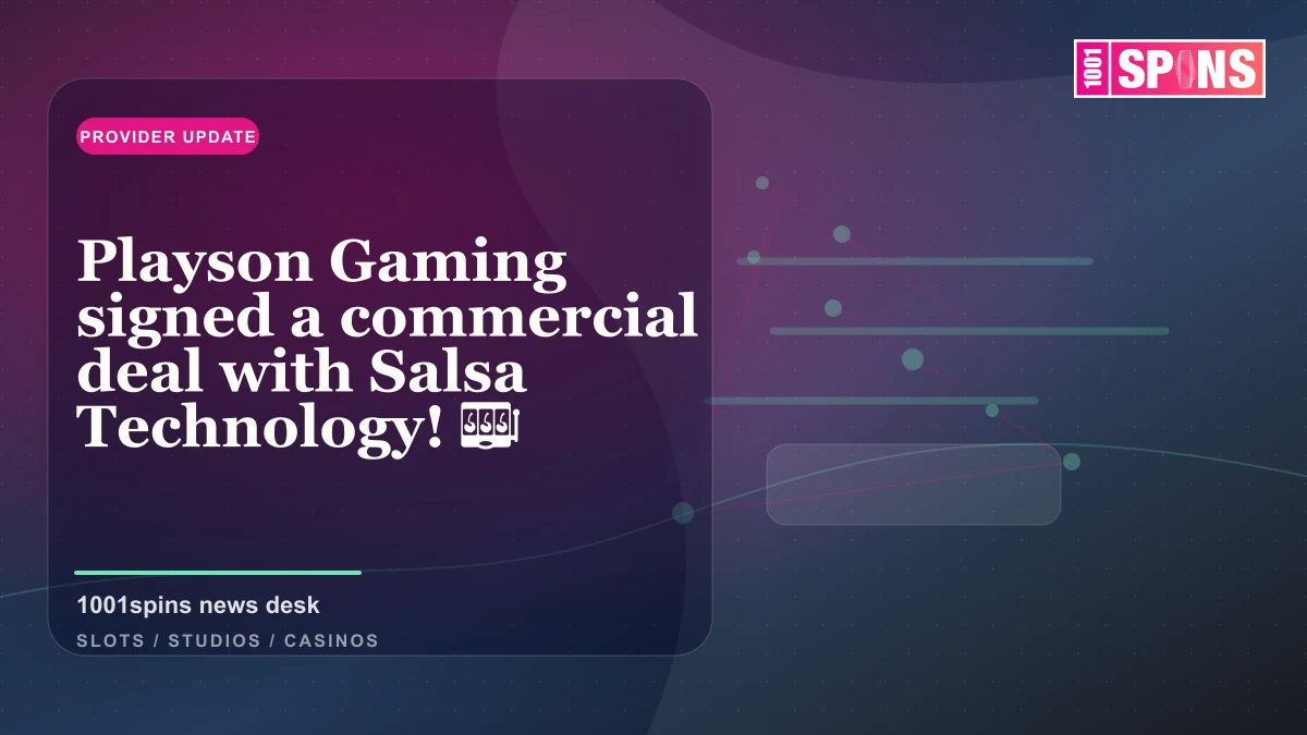 Playson Gaming signed a commercial deal with Salsa Technology! 🎰 news cover