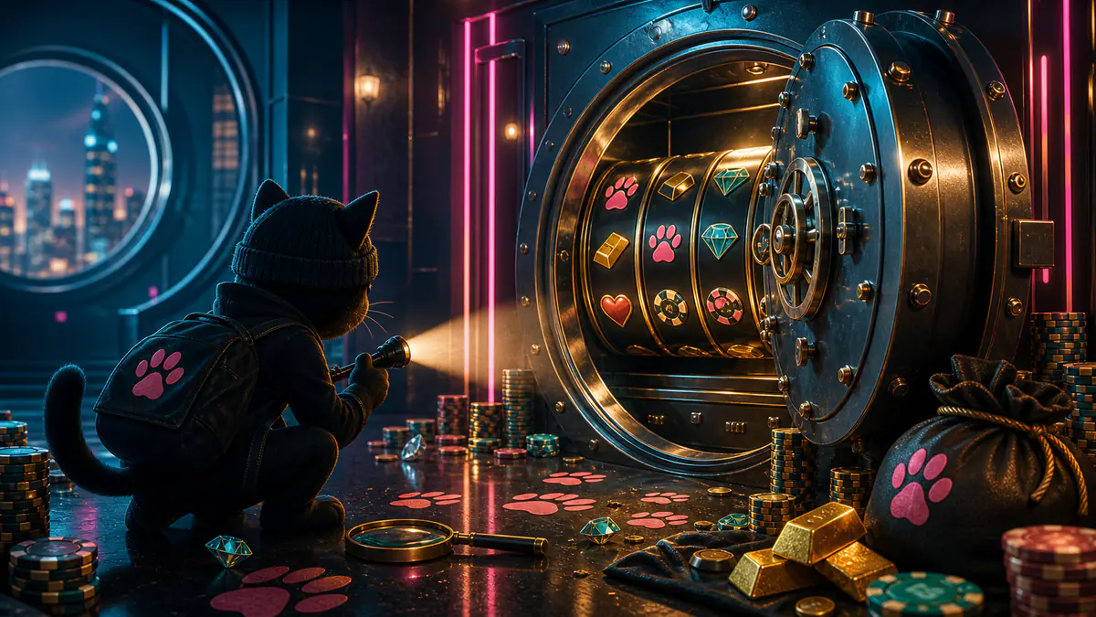Casino heist slot release editorial image