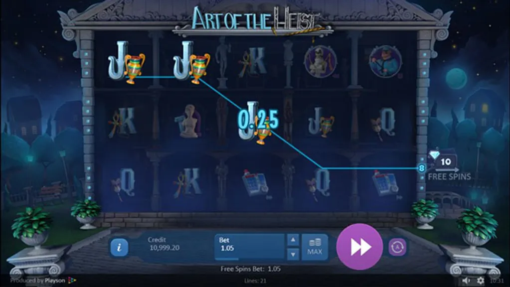 Art of the Heist slot win 1001 spins