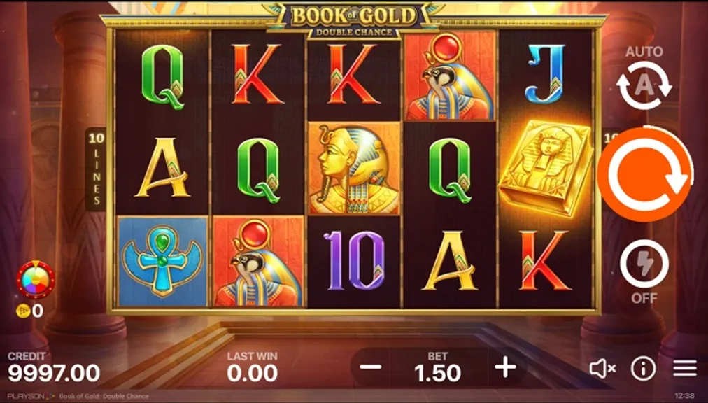 Book of Gold Double Chance Playson Slot 1001 Spins