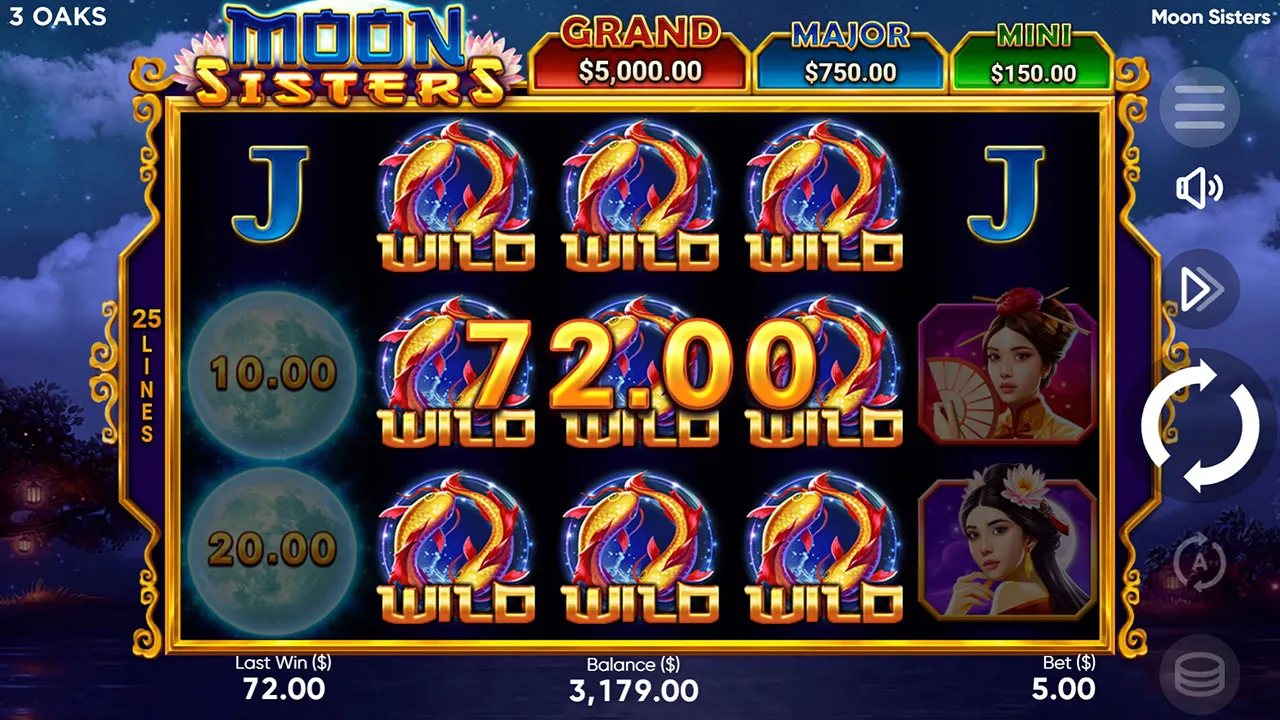 Booongo Moon Sisters Hold and Win - Lotus symbol