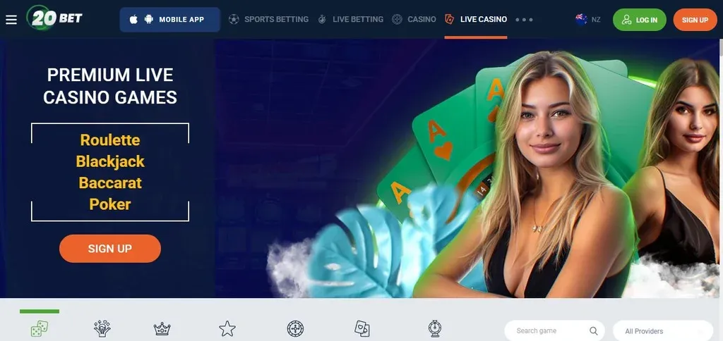 20Bet live casino