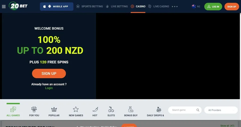 20Bet slot games