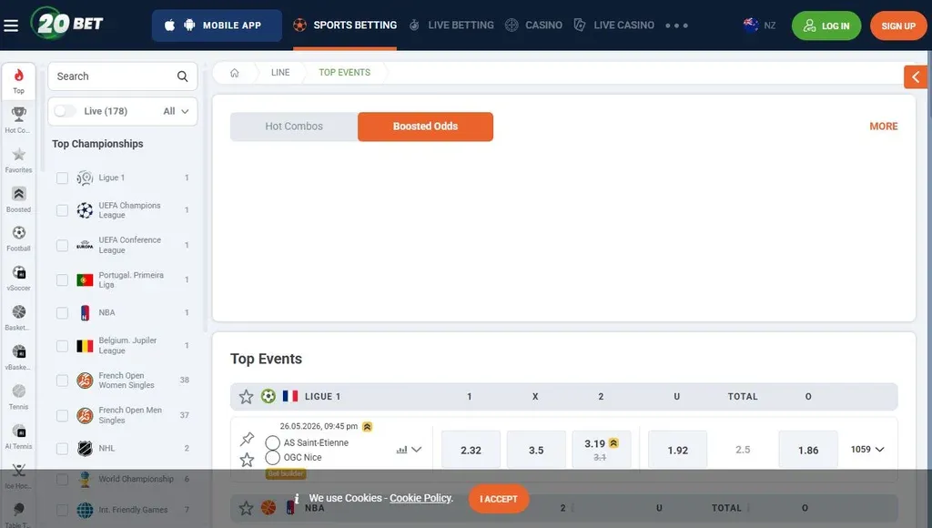 20Bet sports betting
