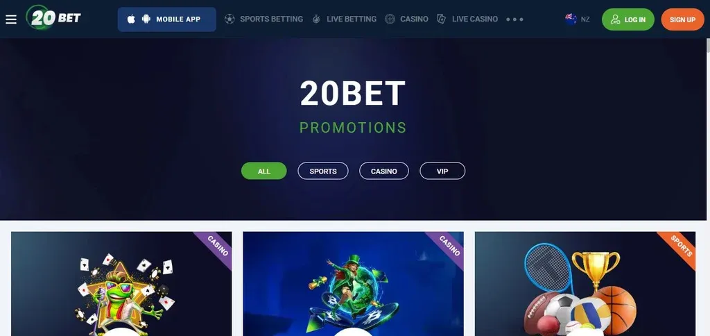 20Bet sports bonuses