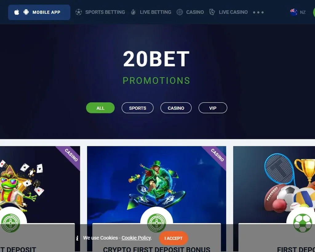 20Bet VIP sports rewards