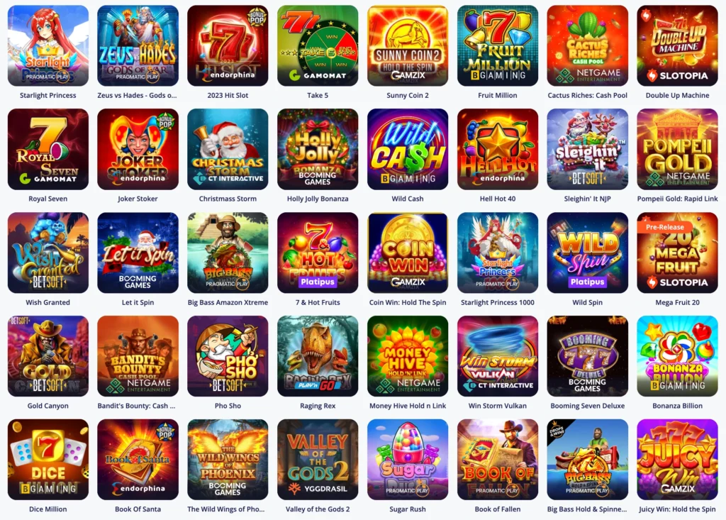 VulkanVegas slot games